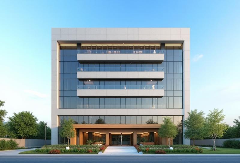 Exterior view of the Chitra Dhvani office building in Hyderabad